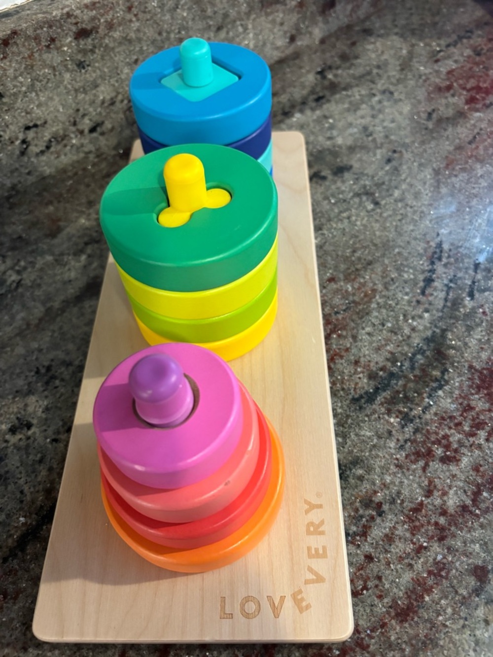 Twist & Pivot Pattern Puzzle - Colorful Stack Sorting Toy - Picture 3 of 5